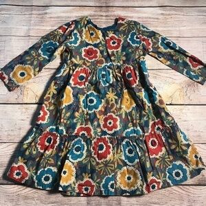 𝅺isabel garreton Floral 3 Tier Long Sleeved Dress